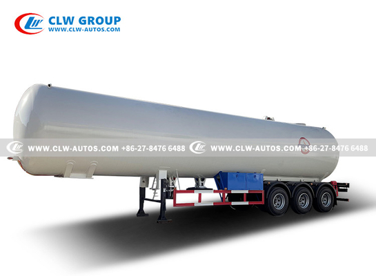 LPG 3 Axle Tank Semi Trailer LPG Transport Propane Trailer 25 Ton 50CBM