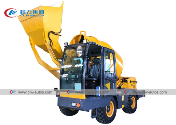 Mobile Self Loading Cement Concrete Mixer Truck 4CBM 4.5CBM With 270 Deg Rotation