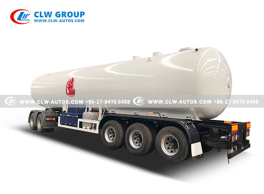 Horizontal Cylindrical 250 PSI LPG Industrial Gas Tank Trailer 49600liter