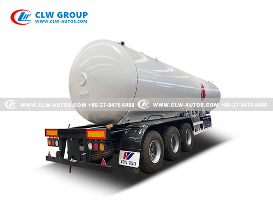 Horizontal Cylindrical 250 PSI LPG Industrial Gas Tank Trailer 49600liter