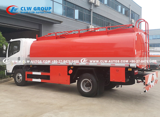 8 Ton FAW Refueling Truck Oil Delivery Tanker Sub-Silo Design With Unloading Oil Pipe