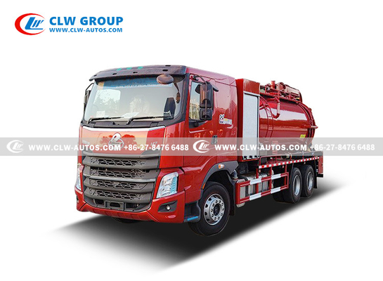 16CBM Vacuum Suction Truck Rhd Hauling Sewage Water To Disposal Sites