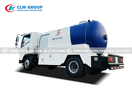 HOWO 5CBM LP Gas Bobtail Truck DRC Market Propane Transfer Tanker