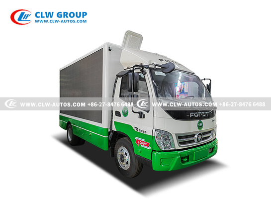 Foton LHD LED Advertising Mobile E-Poster Browsing Screen Truck