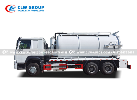 HOWO Sewer Suction Vacuum Waste Collection Tanker 16cbm