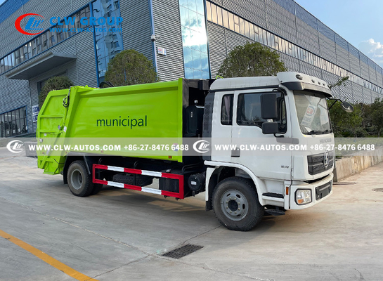 Shacman Rear Tipping Compressed Garbage Truck Customized 14cbm