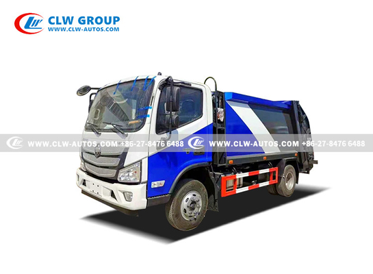 8CBM Foton Compressed Garbage Truck Dirt Debris Collection Truck