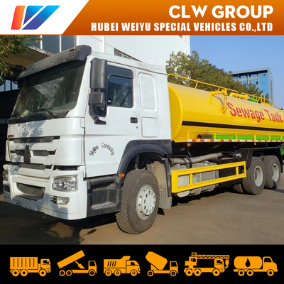 18 Ton HOWO Vacuum Suction Truck Transport Fecal Waste Water From Debris Sites