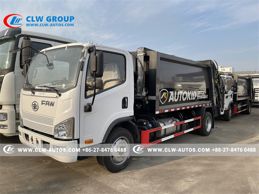 LHD FAW 4x2 140HP 8cbm 6T Compactor Garbage Truck