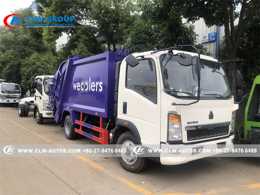 Sinotruk Howo 4x2 10cbm Compactor Garbage Truck For Trash Collection