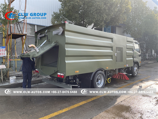 Dongfeng 9cbm Water Tank 5cbm Dust Tank Road Sweeper Truck