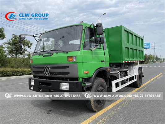 Dongfeng 153 Hydraulic Hook Lift Garbage Truck With 10m3 12m3 Container 