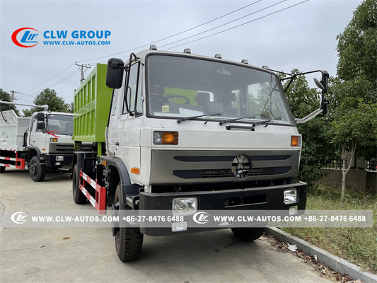 Dongfeng 153 Hydraulic Hook Lift Garbage Truck With 14m3 Container 