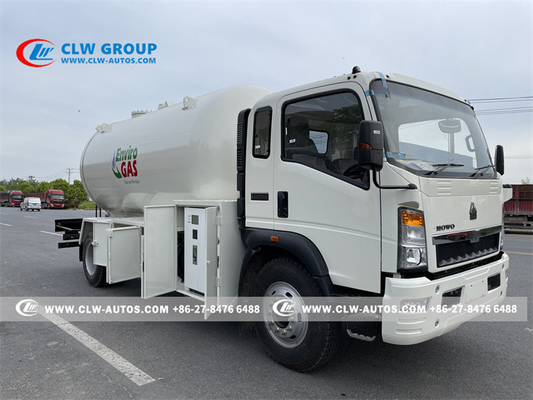 Howo 4X2 RHD 15000 Liters Bobtail Propane Truck With Dispenser