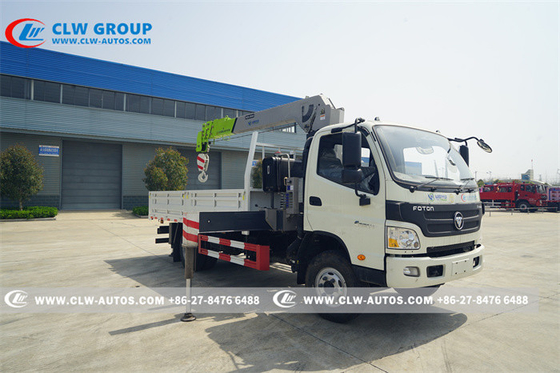 FOTON Cargo Truck Mounted Hydraulic Telescopic Boom Crane 5tons