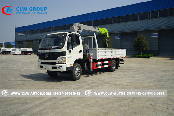 FOTON Cargo Truck Mounted Hydraulic Telescopic Boom Crane 5tons