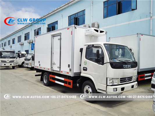 Dongfeng  model 5tons Small seafood refrigerated Transport Delivery and Cooler Freezer Refrigerator Van Truck