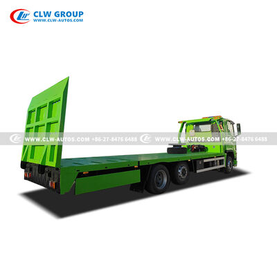 Isuzu FVR Flatbed Tow Truck with Heavy-Duty Flatbed Design, 300 HP Engine, and 10 Ton Winch for Reliable Recovery