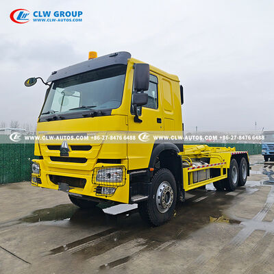 HOWO Heavy-Duty Hook Lift Garbage Truck with Powerful Hydraulic System, Sturdy Build, and Smart Safety Features