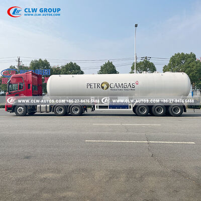 25 Ton Capacity LPG Tank Trailer with Q345R Steel Construction and Tri-Axle Heavy-Duty Chassis