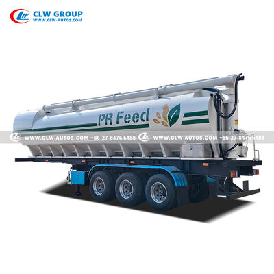 55m³ Aluminum Bulk Feed Semi-Trailer with High-Speed Hydraulic Discharge for Efficient Agricultural Logistics