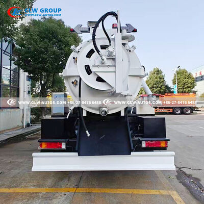 Dongfeng 6x4 10,000L Carbon Steel Tank Sewage Suction Truck with 375HP Diesel Engine & High-Pressure Washing System