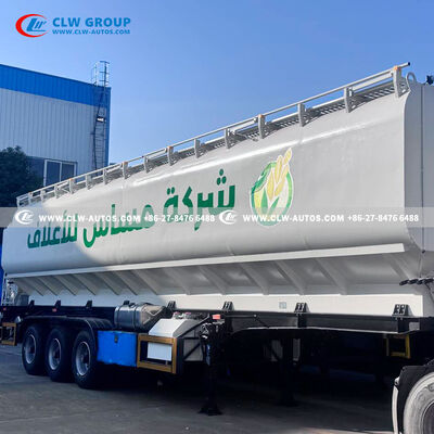 60m³ Bulk Feed Semi-Trailer with 6 Compartments and Liftable Air Suspension for Agricultural Logistics