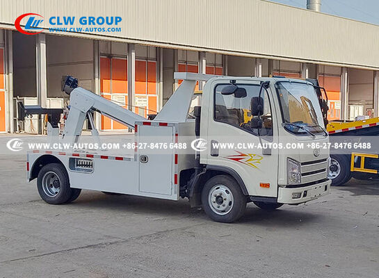 FAW Tiger VR 4x2 Light Duty Wrecker Truck with 350kg Lifting Capacity and China VI Diesel Engine for Urban Towing