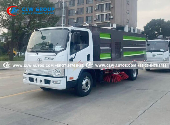 FAW 5.5m³ Right-Hand Drive Road Sweeper Truck with Regenerative Air Suction and Intelligent Touchscreen Control