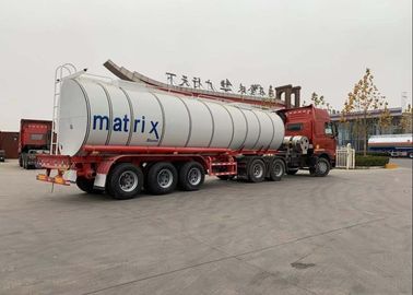 34CBM 3 Axle Hot Bitumen Tank Trailer Carbon Steel Tank Material High Loading