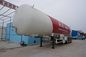 Tri Axle Lpg Tank Semi Trailer , 59.52CBM 59520 Liters 30 Ton LPG Road Tanker