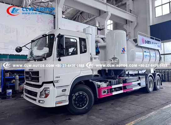 Dongfeng 6x4 Sand-Suction Truck with 12-15m³ Capacity, Cyclone Dust Collector & Two-Stage Overflow Protection