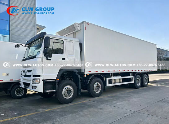 HOWO 8x4 Refrigerated Truck with 20-30 Ton Payload, 400HP Engine, and 58.8m³ Cargo Volume for Cold Chain Logistics