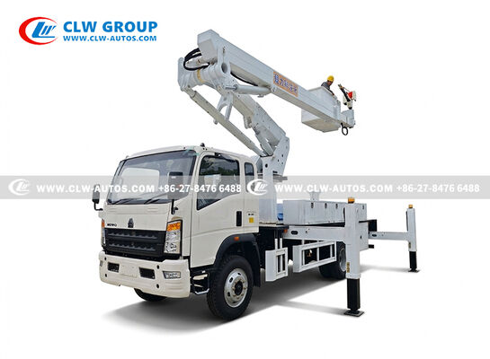 HOWO 18m Insulated Boom Aerial Work Platform Truck with 45kV Insulation Handling Jib