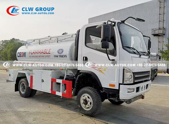 FAW 5,000L Fuel Bowser – 4x2 Light-Duty Diesel Tanker with Carbon Steel Tank for Urban & Remote Refueling
