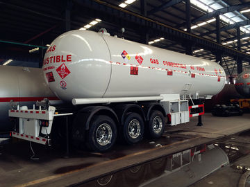 Semi Trailer LPG Gas Tanker Truck 14000Gal 54000 Liters In Hemispherical Dish End Tank