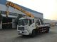 Dongfeng Recovery 6 Ton Wrecker Tow Truck , Flatbed Tow Truck Mounted With 6.3 Ton Telescopic Crane
