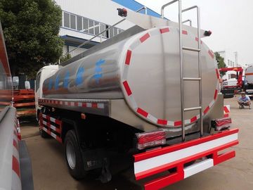 304 Stainless Steel Tanker Trailers , Dongfeng 8cbm Fresh Milk Delivery Tanker Truck