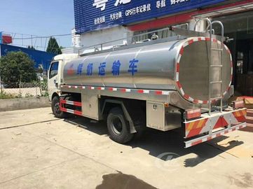 304 Stainless Steel Tanker Trailers , Dongfeng 8cbm Fresh Milk Delivery Tanker Truck