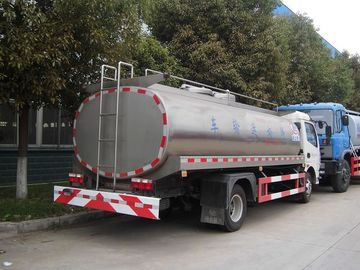 304 Stainless Steel Tanker Trailers , Dongfeng 8cbm Fresh Milk Delivery Tanker Truck