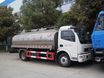 304 Stainless Steel Tanker Trailers , Dongfeng 8cbm Fresh Milk Delivery Tanker Truck