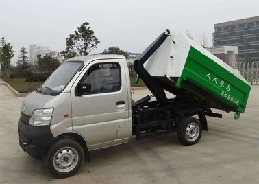 Mini Changan Pull Arm Hook Lift Garbage Truck / Refuse Removal Truck 1CBM 2CBM