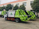 3 Ton Hydraulic Rubbish Compactor Truck , Rear Loader Garbage Truck Logo Printed