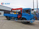 6MT Dongfeng Boom Crane Truck With 1 Ton Hydraulic Platform
