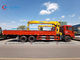 Dongfeng Cummins XCMG 12 Ton Telescopic Crane Truck With Tipping Box