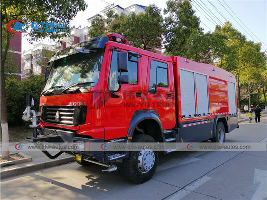 RHD Sinotruk Howo 4X4 Off Road Dry Powder Fire Fighting Truck