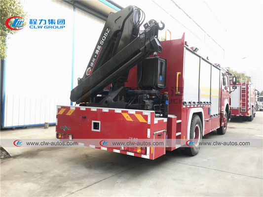 Howo 6 Wheel 290HP Firefighter Truck With 5T Knuckle Crane