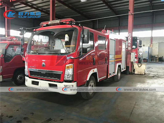 LHD Howo 116HP 6 Tires Firefighter Truck With 3000L Water Tank