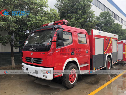 LHD RHD Double Row Dongfeng Fire Fighting Truck With 3500L Water Tanker