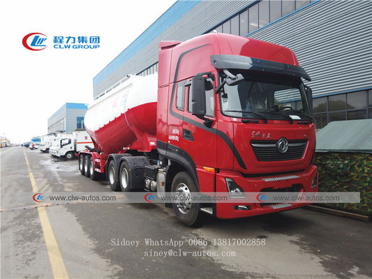 27.5cbm Carbon Steel Tanker 3 Axle Semi Trailer With Truck Head